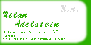 milan adelstein business card